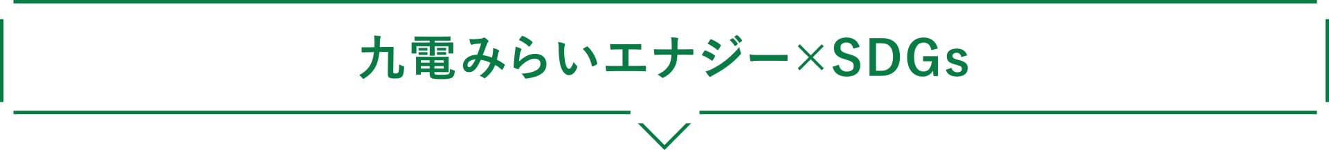 九電みらいエナジー×SDGs